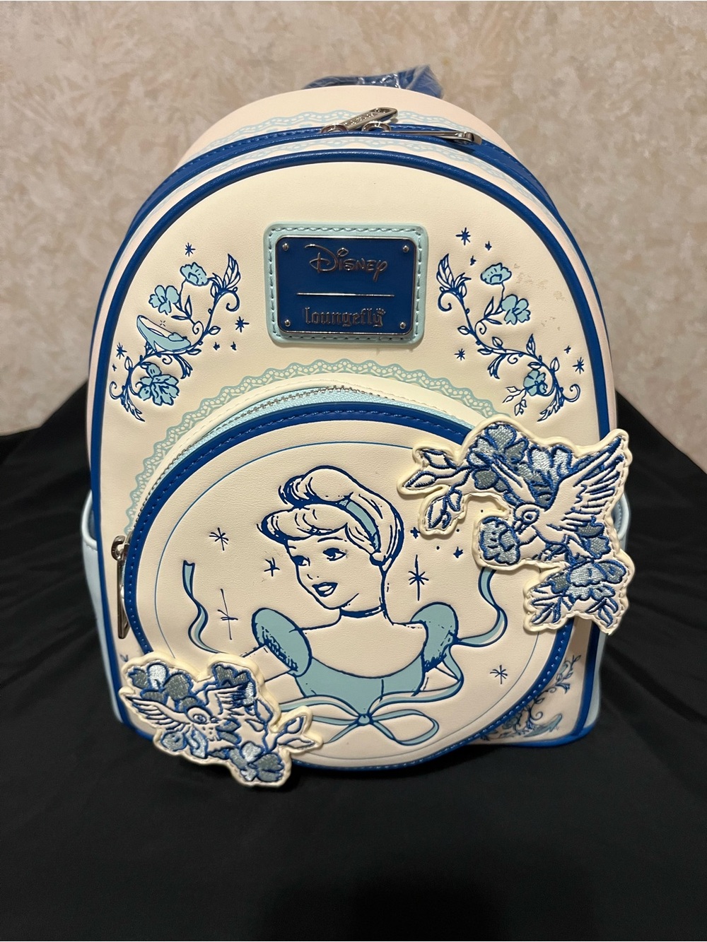 Disney Loungefly Cinderella Cream & Blue Mini Backpack